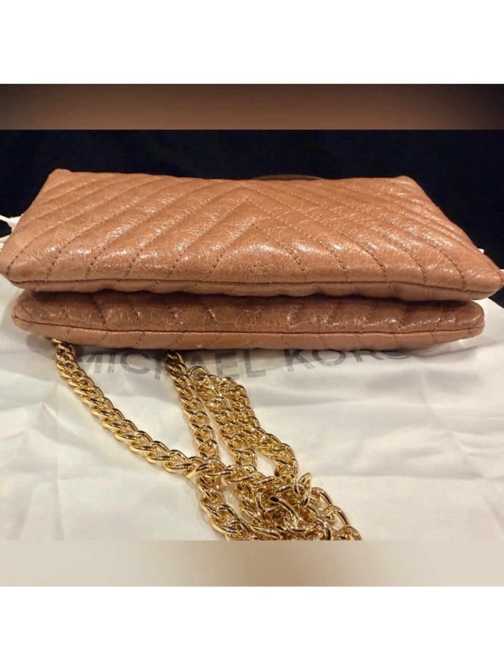 MICHAEL KORS SLOAN DUSTY ROSE QUILTED
CROSSBODY BAG (30F5GSLM1L) - Picture 6 of 9